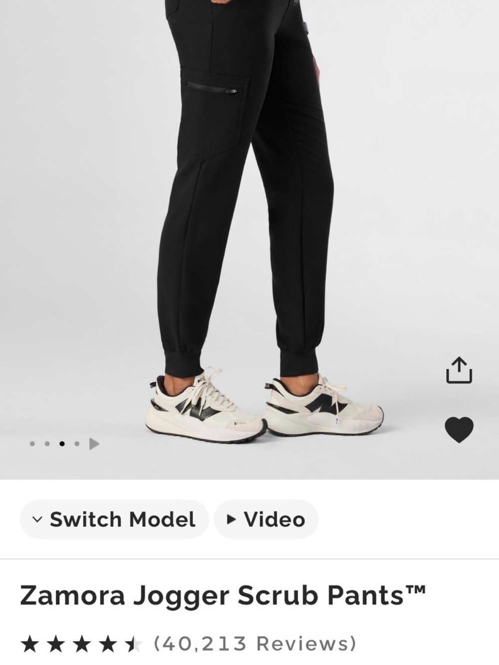 Figs Zamora Jogger Scrub Pants - Black